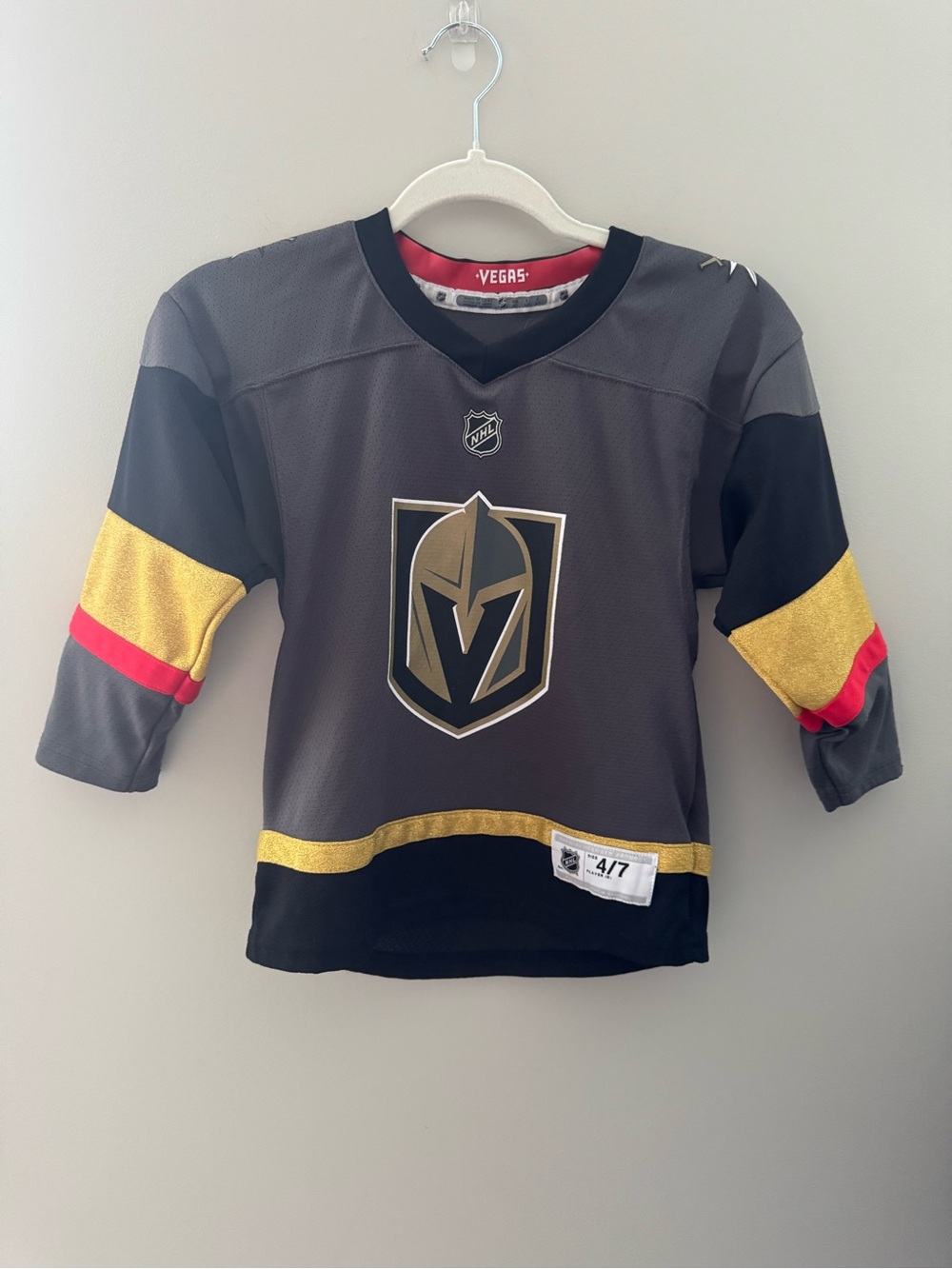 NHL Vegas Golden Knights Kids Jersey Fleury- Gray, Gold & Red